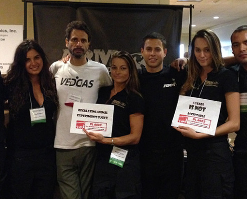 At ARC2014. ARM with Brazilian animal advocate, George Guimaraes